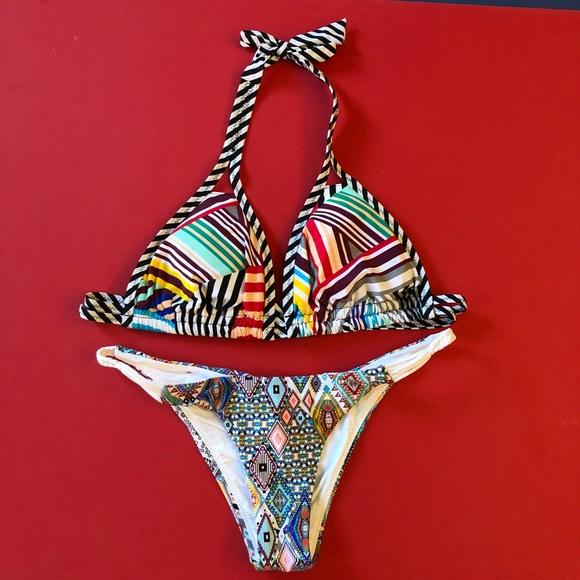 RED CARTER Bikini Bottom Mediterranean Print 8 MED - Picture 8 of 8